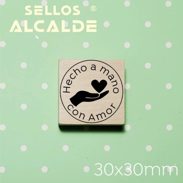 Sello Hecho a mano con Amor