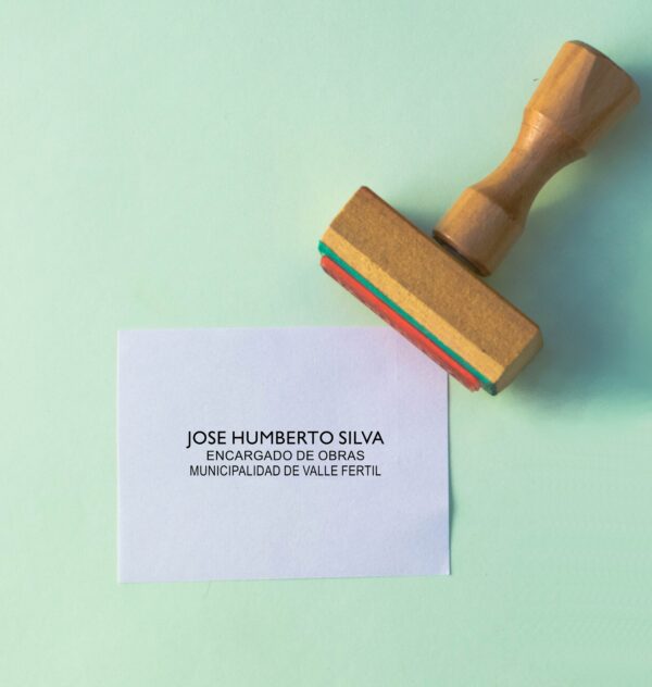 Sello de Madera 3 lineas aclaratorio de Firma